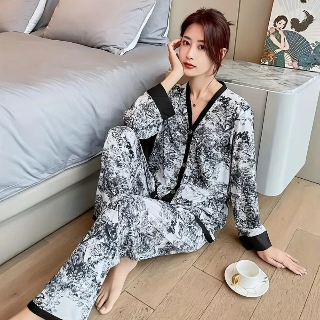 Elegant Ink Sleepwear Set