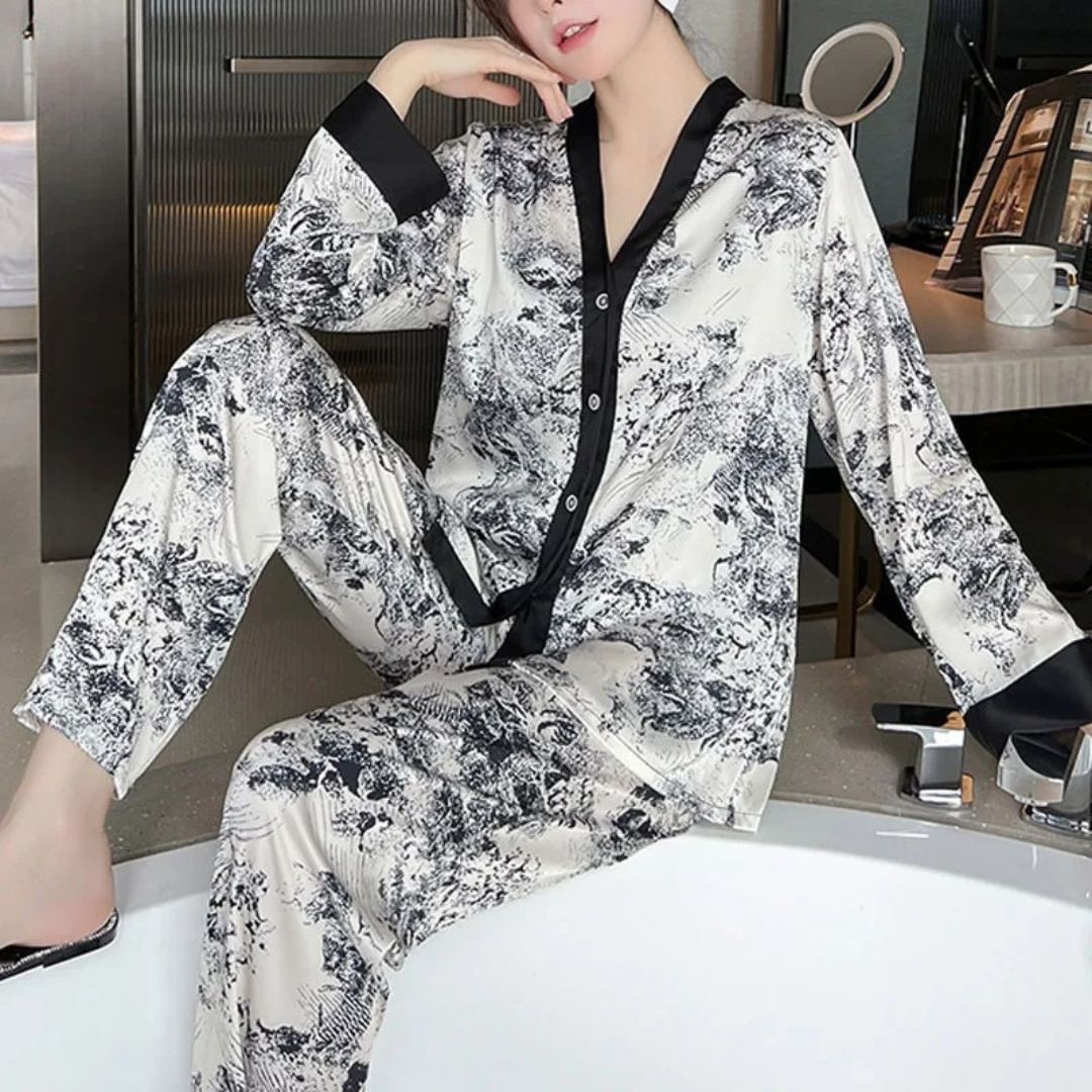 Elegant Ink Sleepwear Set