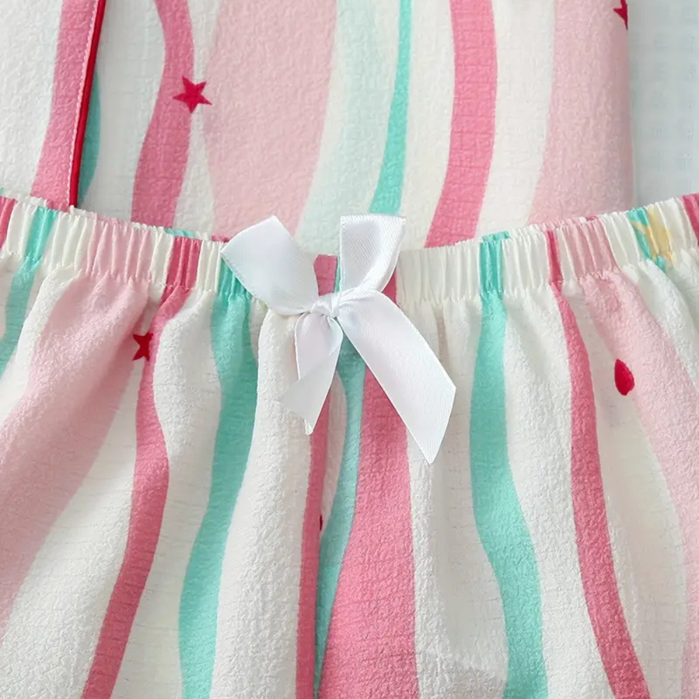 Pastel Striped Pajama Set